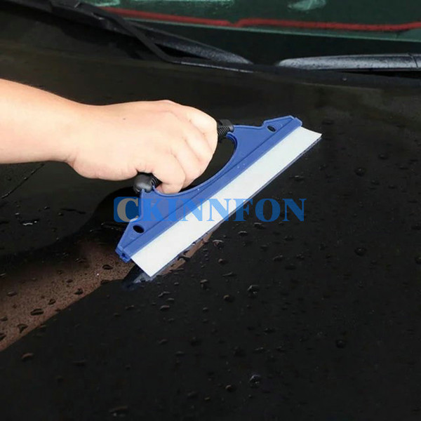 DHL 100PCS New Car Tool Soft Silicone Car Window Wash Cleaning Brush Cleaner Wiper Squeegee Drying Blade Random Color