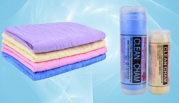 Big size 66*43cm Magic Synthetic Deerskin PVA Chamois Car Cleaning Cham Towel Wash Cloth Sponge Plas Chamois with storage case DHL fast