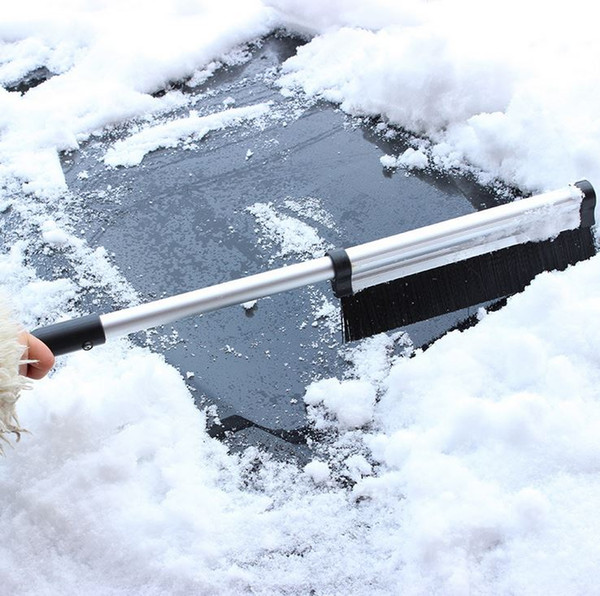 Windshield Snow Shovel Brush Aluminum Alloy Retractable Rod Telescopic Adjustable Scraper Winter Auto Car Vehicle Ice Removing Shovels