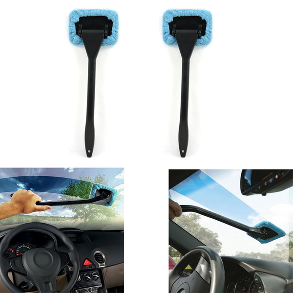 Microfiber Auto Car Window Cleaner Windshield Fast Easy Shine Brush Handy Cleaning Tool