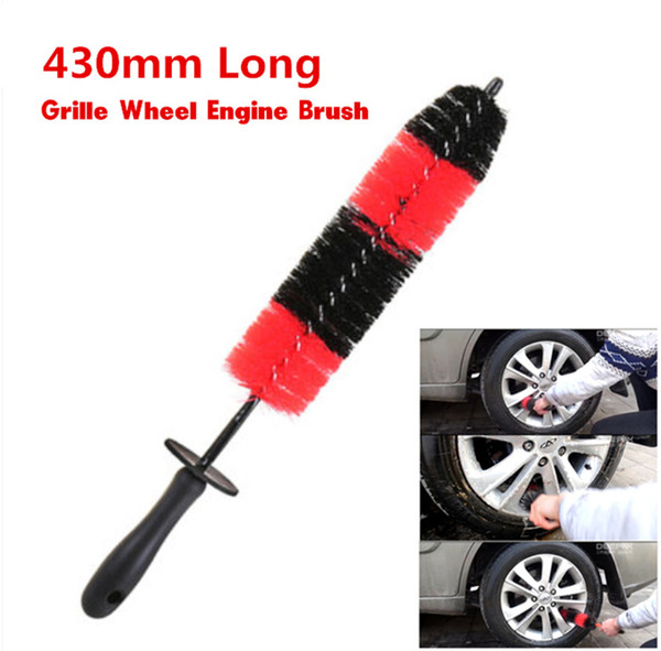 Universal 430mm Long Car Grille Wheel Engine Brush Wash Valet Shampoo Cleaning Tool