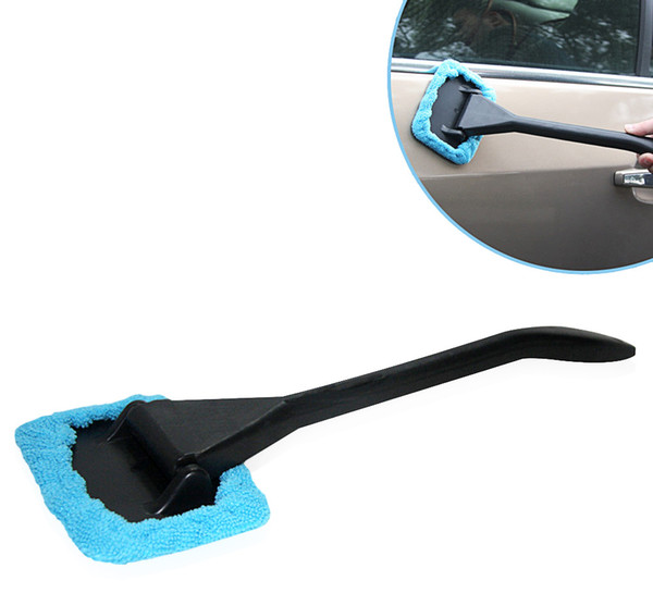 Microfiber Auto Window Cleaner Long Handle Car Washable Brush Car Window Windshield Wiper Cleaner Cloth Clean Tools