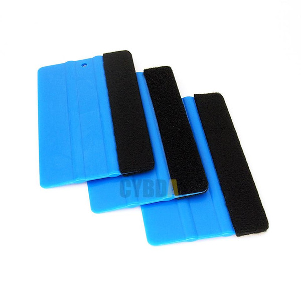 2PCS Car Vinyl Film wrapping tools Blue Scraper squeegee with felt edge size 12.5cm*8cm Car Styling Stickers Accessories