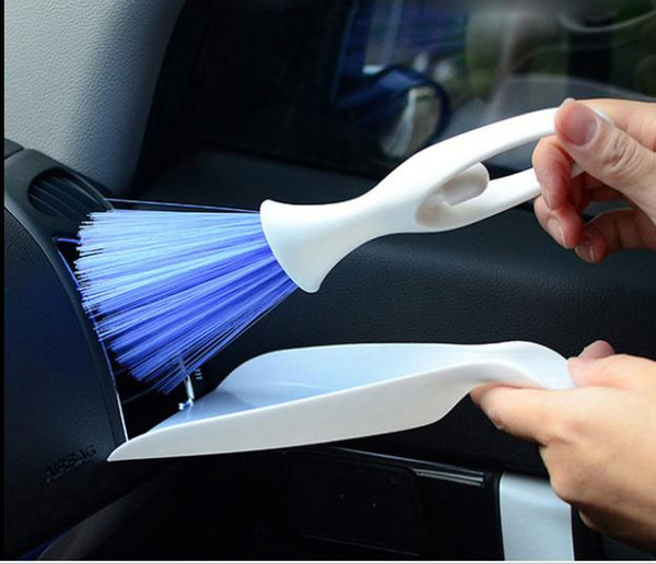 Automobile Air Conditioning Outlet Brush Tuyere Cleaning Multi-Function Dust Removal Set PPS Plastic ABS Resin White Blue