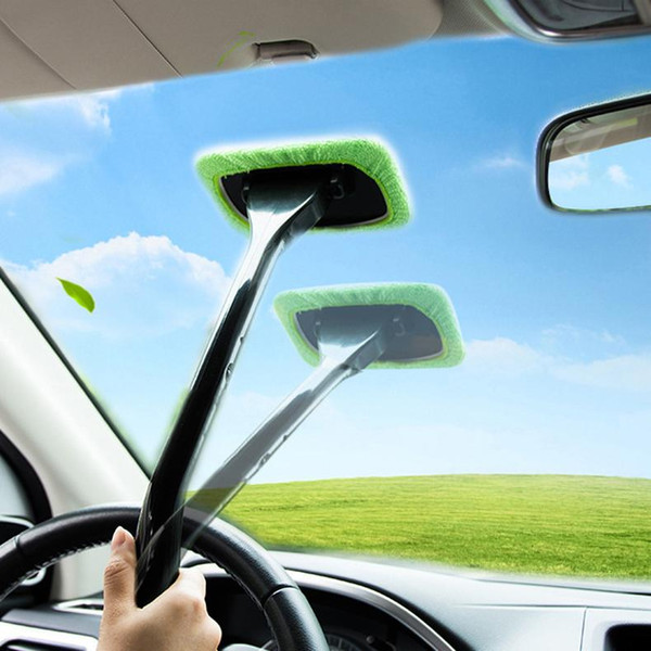 New Microfiber Auto Window Cleaner Long Handle Car Washable Car Brush Window Windshield Wiper Cleaner Car Cleaning Tool