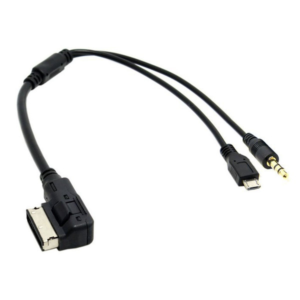 Car AMI MMI 3.5mm AUX Micro USB Interface Car Adapter Cable For Android Smart Phone Huawei Samsung HTC Fit Benz B C E S G GLK Series