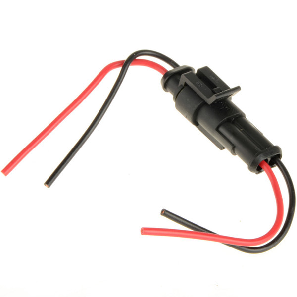 Waterproof Car 2 Pin Electrical Wire Connector Plug Cord Truck Motorcycle Boats M00053 VPRD