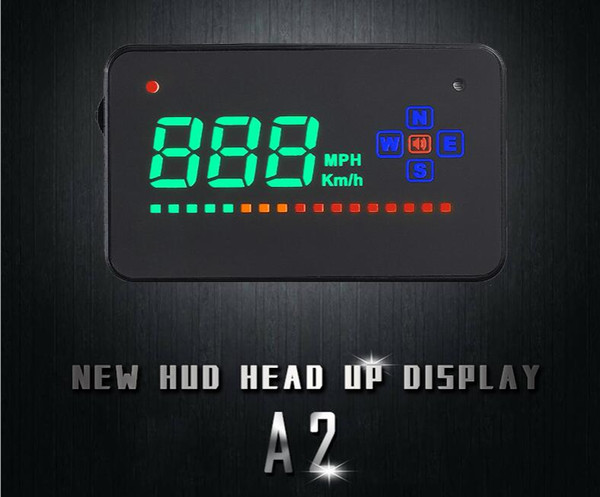 3.5 Inch A2 Car HUD display Car Overspeed Alarm Windshield digital Speedometer HUD projector car styling 2017 New Arrivals