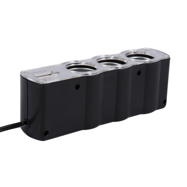 DC Power Charger Adapter Socket With USB Socket Car Cigarette Lighter Socket Splitter Free Shipping