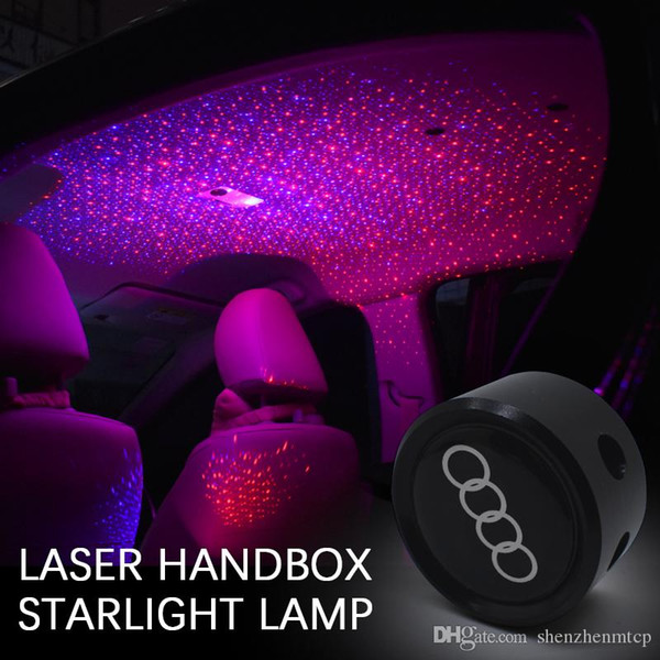 Romantic Ambient atmosphere armrest box light Car roof ceiling star light Twinkle Effect Neon glow laser lamp with retail box free shipping