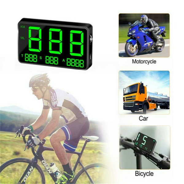 Speedometer Auto Motorcycles Bicycle Universal - MPH/KM/h Overspeed Warning Fatigue Driving Alarm - Car HUD Head Up Display Speed Odometer