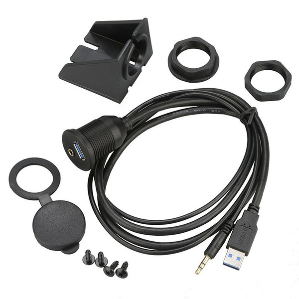 Brand new best-selling car motorcycle dashboard line with stand USB3.0 audio waterproof cable USB + DC3.5 2 m B004