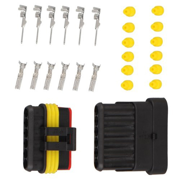 2019 hot sale 1 Kit 1.5mm Car Truck 6 Pin Way Male & Female Waterproof Connector Plug car