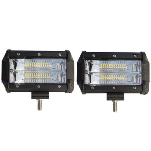 2PCS 5 Inch 72W car LED Work Light Bar Flood Driving Lamp Autos SUV Truck Offroad