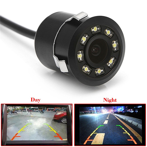 Freeshipping Universal 8 LED Waterproof HD CCD Car Rear View Camera Super Mini Butterfly Parking Backup Reversing Camera Night Vision