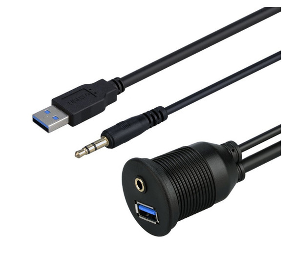 Brand new best-selling car motorcycle dashboard line with stand USB3.0 audio waterproof cable USB + DC3.5 2 m B003