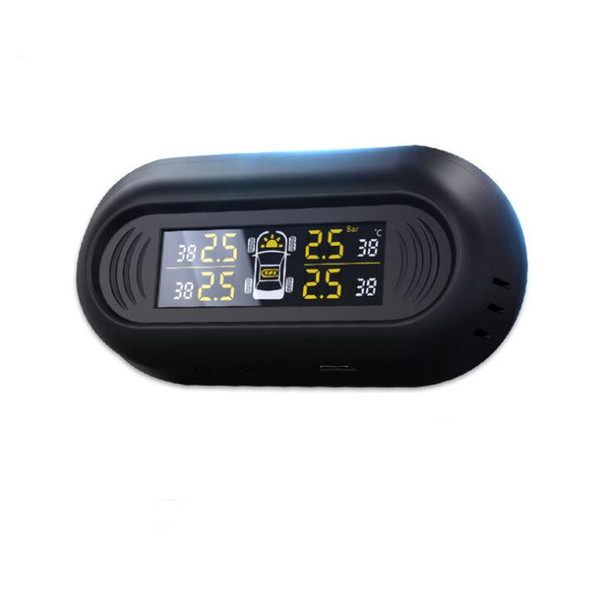 Car hidden tire pressure monitor External wireless solar tire pressure detection universal tire monitoring Auto Electronics