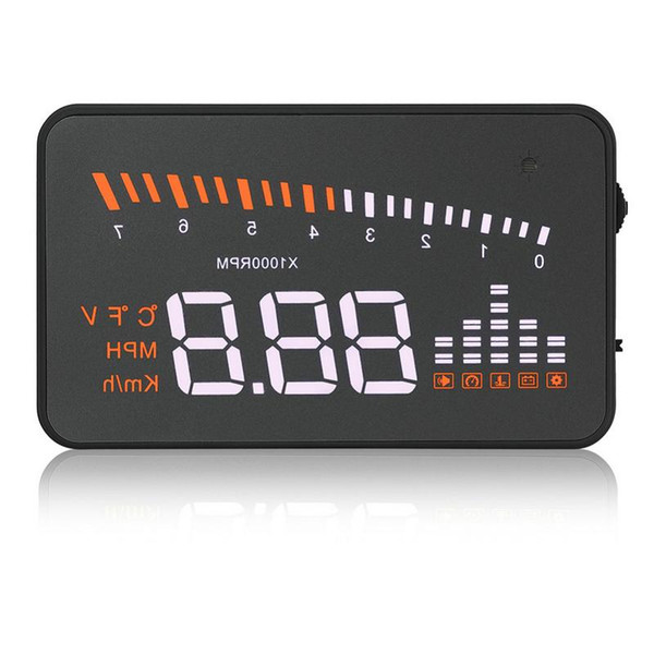 DHL 5PCS X5 3 inch Car OBDII HUD Head Up Display Projector Speed Warning System