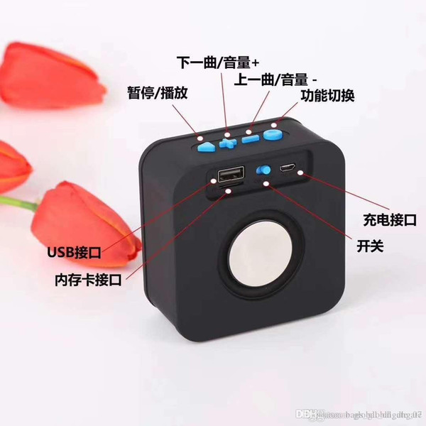 Volume Mini portable Outdoor bluetooth speaker 4 Colors High quality plastic Lightweight portable Music Speakers Car Built-in speaker A7 H01