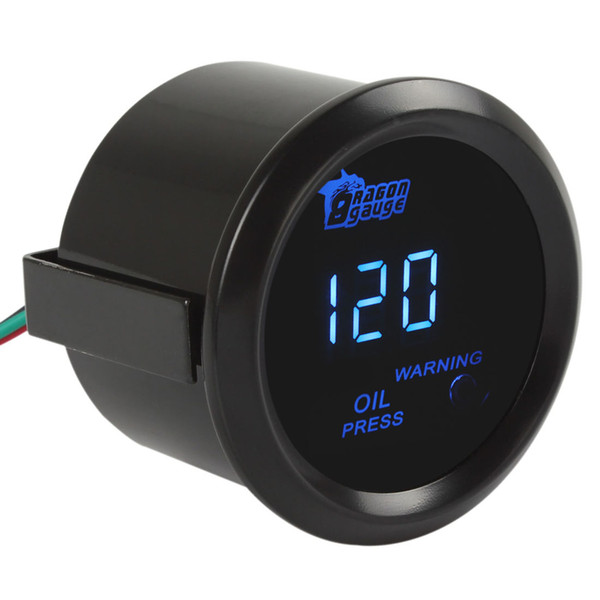 Digital Blue LED Electronic 1-120 PSI Oil Pressure Press Gauge Sensor EngineTest Kit For Car / Trucks CEC_533