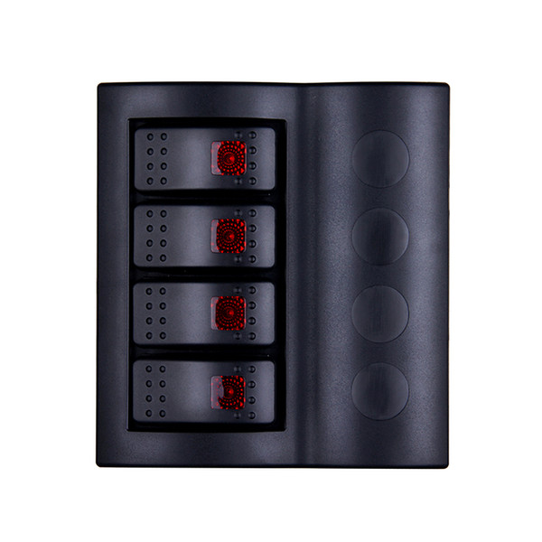 car Caravan waterproof 4 gang rocker switch panel for marine boa