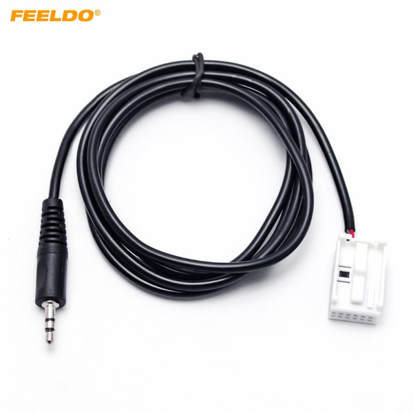 FEELDO Car Stereo Audio 3.5mm Male AUX Adapter Cable Fit For Peugeot 307/308/407/408/507 #3963