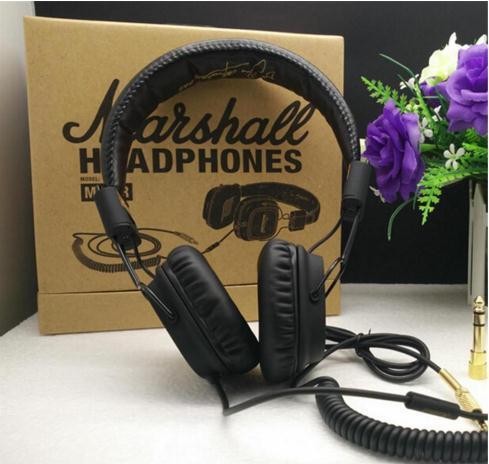 New Style Marshall 1 Motorcycles Car Headphone Stereo Good Sound Wired Earphone High Quality Wired Headset Black