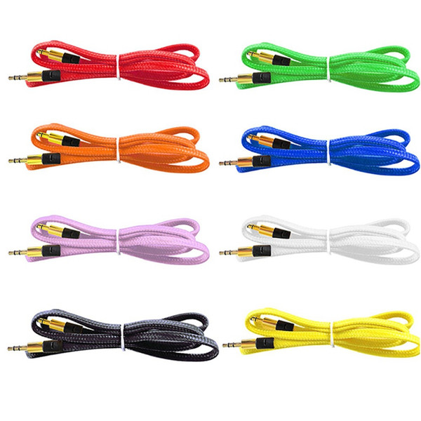 3.5mm Male To Male Stereo Audio Jack Aux Auxiliary Cable For Phone MP3 Music Player in Car