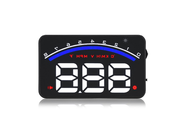 3.5 inch mini car windshield projector OBD2 HUD head up display car HUD alarm system KMH MPH driving speed water temperature