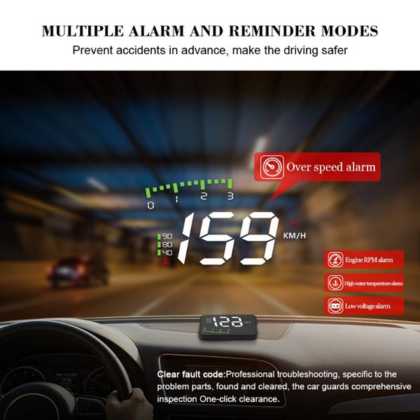 A900 Head-Up Display Car Digital Speed RPM Water Temperature Car Accessories Multi-Display HUD OBD RPM Meter