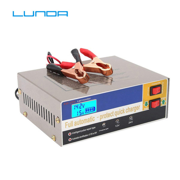 110V/220V Car Battery Charger Automatic 12V 24V Intelligent Pulse Repair Charging Box For Car Truck Motocycle Free Shipping