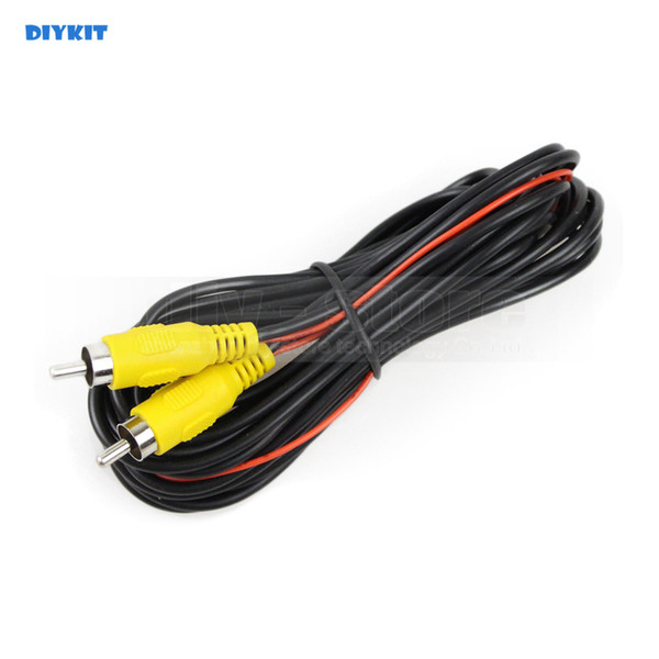 DIYKITAV RCA Extension Cable / Cord Video Cable extension cord 5m/10M/15M/20M with Connector for Rear View Camera and Car Monitor