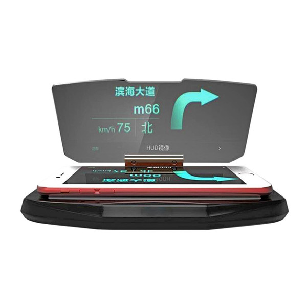 Car Hud Holder Heads Up Display Reflector Projector Cars Holder Stander Universal for IPhone GPS Navigation Mobile Cell Phone Image