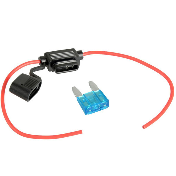 ZOOKOTO Car Auto Wire In-line Automotive Small Standard Blade Water-resistant Fuse Holder 16AWG 15A 12V/24V/32V DC