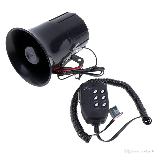 free shipping 6 Sounds 120DB Air Horn Siren Speaker for Auto Car Boat Megaphone Megaphone with MIC Loud Speaker Boat Megaphone with MIC Loud