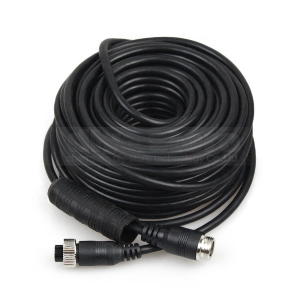 20 Meters / 66 Feet Waterproof 4pin Connector Extension Cord Video Cable for Bus / Truck / Car Reversing System