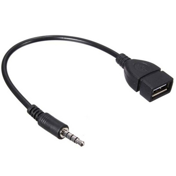 Car Male to USB female Cable 3.5mm Male Audio AUX Jack to USB 2.0 Type A Female OTG Converter Adapter Cable