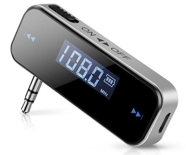 3.5mm Electronic In-car Car FM Transmitter LCD Stereo Wireless audio player For iPhone 5 Samsung S6 HTC LG MP3 MP4 iPod Touch