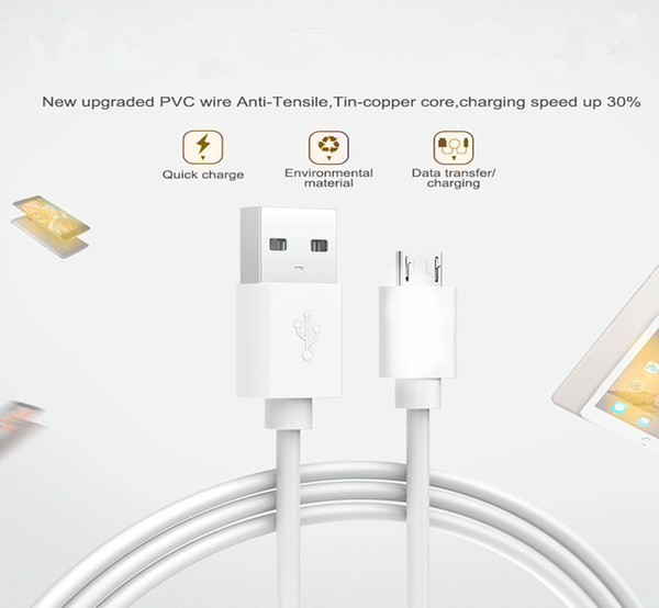 Car USB Cable 2A Fast Charge USB Data Cable for Samsung Xiaomi Tablet Android USB Charging Cord Microusb Charger Cable