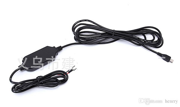 50PCS Car 12V Switch 5V Buck Cable Navigator Tachograph Buck Conversion Line Dark Line Power Cables