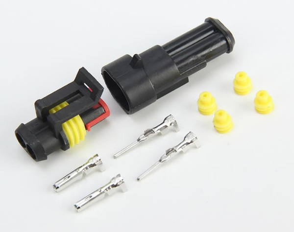 AMP 1.5 STYLE 50 set kit 2P car harness connector waterproof connector HX plug socket male and female connector 2 core hole butt plug