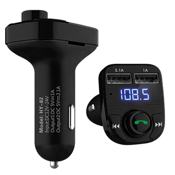 FM Transmitter Modulator Handsfree Bluetooth Car Kit Car Audio MP3 Player with 3.1A Fast Charge Dual USB Car Charger