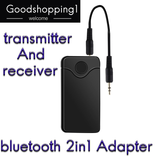 Bluetooth Transmitter Receiver 2 in 1 Wireless 3.5mm Portable Audio Adapter Car Kit for TV / Home Stereo System TV PC Car DHL free shipping