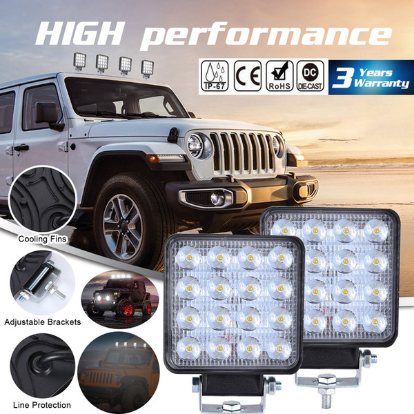 7inch LED Work CAR Light Bar Spot Driving Fog Light Off Road SUV Truck Lights 6000K