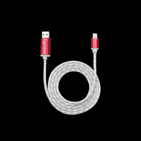 1M 3ft Phone USB Streamer Data Line Flowing car LED Light USB Charging Cable Cord for phone 8 data line