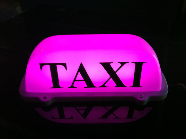 car Taxi Top Light/New LED Roof Taxi Sign 12V with Magnetic Base, pink/white optional