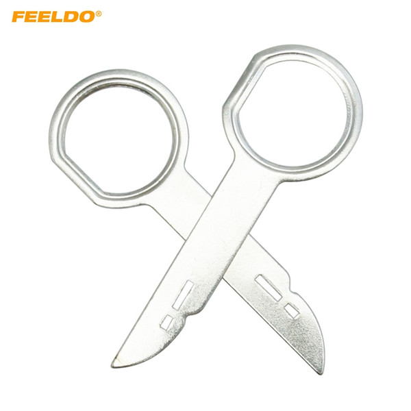 FEELDO 2pcs Car CD DVD Stereo Radio Removal Release Tool Keys Repair Tool Stereo Head Unit Audio Tools For VW Audi #5757