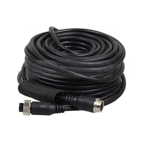 15 Meters / 49 Feet Waterproof 4pin Connector Extension Cord Video Cable for Bus / Truck / Car Reversing System