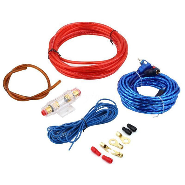 New 8GA Car Power Subwoofer Amplifier Speaker Audio Wire Cable Kit With Fuse Holder Protect Audio System E#A