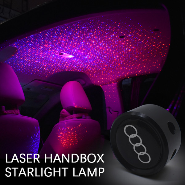 Romantic Ambient atmosphere armrest box light Car roof ceiling star light Twinkle Effect Neon glow laser lamp with retail box free shipping